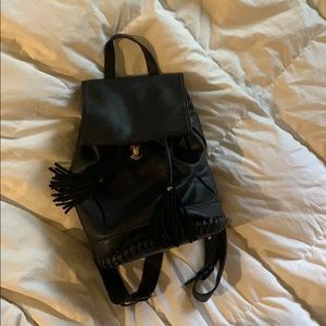 Black leather Backpack✨